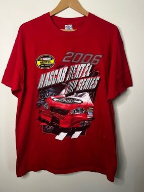 Vintage 2006 Nascar Nextel Cup Series Red T Shirt Size L *FLAWS*